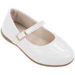 Sapatilha Infantil Pampili Verniz Branco Mini Blog 516005 Branco