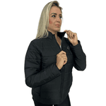 JAQUETA PUFFER UNISSEX ADULTO COM ZÍPER E BOLSOS 111112 Preto