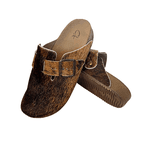 Clogs Ox em Couro Pelo Cor Vaca