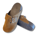 Clogs Ox em Couro Camurça Cor Havana