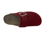 Clogs Ox em Couro Camurça Cor Bordo