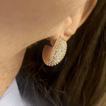 Brinco Corte Oval Dourado