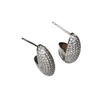 Brinco Corte Oval prateado