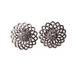 Brinco Floral prateado
