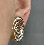 Brinco Oval Estilizado Dourado