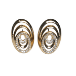 Brinco Oval Estilizado Dourado