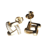 Brinco quadrado dourado