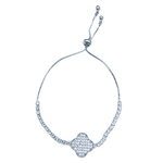 Pulseira Trevo prateada