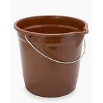 Balde Com Alça de Ferro 8L Marrom