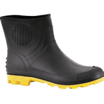 Bota Preta de Sola Amarela de PVC impermeável nº45/46