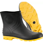 Bota Preta de Sola Amarela de PVC impermeável nº45/46