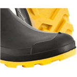 Bota Preta de Sola Amarela de PVC impermeável nº45/46