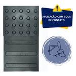 Piso Tátil Direcional Preto 25 X 25