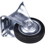 Rodízio de Borracha 5" 125mm Fixo Preto Worker