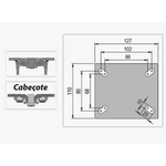 Rodízio Colson P.U Giratorio 4" X 2" 250kg 