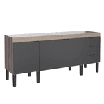 Gabinete Flamingo Tamarindo/preto 1,50mt