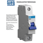 DISJUNTOR UNIPOLAR DIN 70A WEG