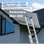 ESCADA EXTENSIVA ALUMÍNIO 2x6 MOR