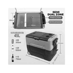 Geladeira Portátil Azul All Wild SLA 45 lts Semi Dual-zone Quadrivolt 110/220 - 12/24v 