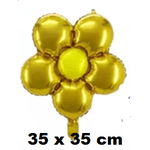 Flor Dourada Metalizado 3d
