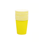 Copo de Papel Amarelo Candy Descartável 250ml - 10 unid