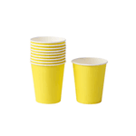 Copo de Papel Amarelo Candy Descartável 250ml - 10 unid