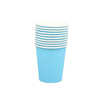 Copo de Papel Azul Candy Descartável 250ml - 10 unid