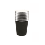 Copo de Papel Preto Descartável 250ml - 10 unid