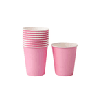 Copo de Papel Rosa Candy Descartável 250ml - 10 unid