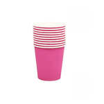 Copo de Papel Rosa Pink Descartável 250ml - 10 unid