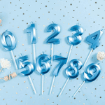 Vela de Aniversário Design Silver - Azul