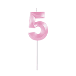 Vela de Aniversário Design Silver - Rosa