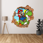 Adesivo Buraco Mario e Yoshi