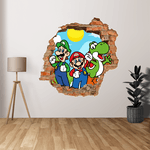 Adesivo Buraco Mario, Luigi e Yoshi