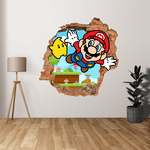 Adesivo Buraco Mario e Estrela