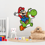 Adesivo de Parede Mario e Yoshi