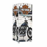 Envelopamento Geladeira Harley Davidson Moto Preta