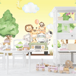 Papel de Parede Infantil Animais