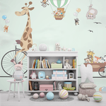 Papel de Parede Infantil Animais divertindo