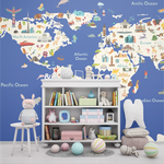 Papel de Parede Infantil Mapa 
