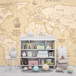 Papel de Parede Infantil Mapa Múndi