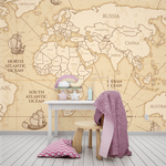 Papel de Parede Infantil Mapa Múndi