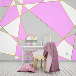 Papel de Parede Infantil Formas Rosa
