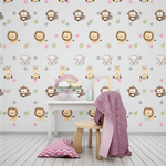 Papel de Parede Infantil Fofuras da Selva
