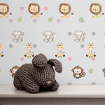 Papel de Parede Infantil Fofuras da Selva