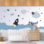 Papel de Parede Infantil Missão Astronauta
