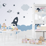Papel de Parede Infantil Missão Astronauta