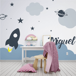 Papel de Parede Infantil Missão Astronauta