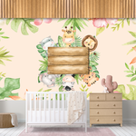 Papel de Parede Infantil Diversão da Floresta