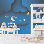 Papel de Parede Infantil Céu Estrelado